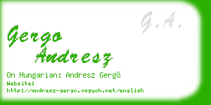 gergo andresz business card